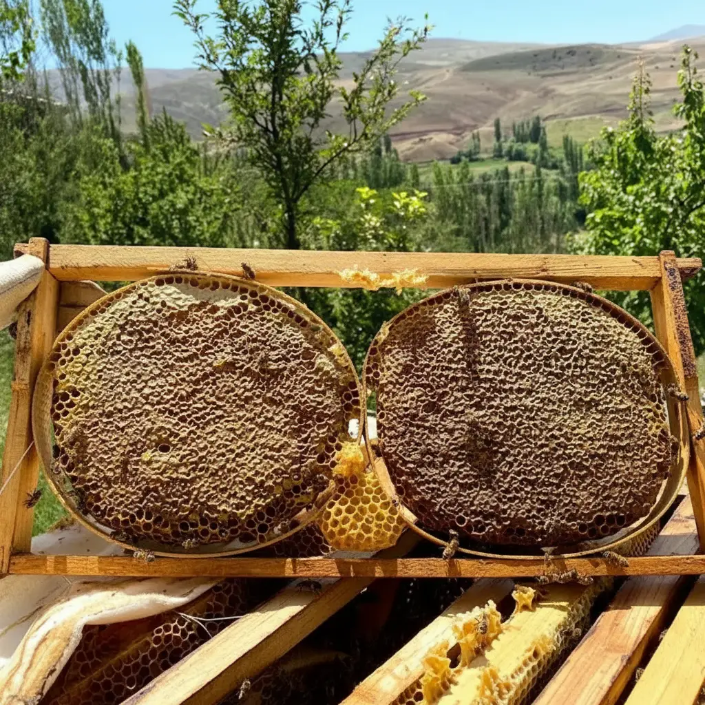Cam kavanozda doğal kara kovan (karakovan) balı